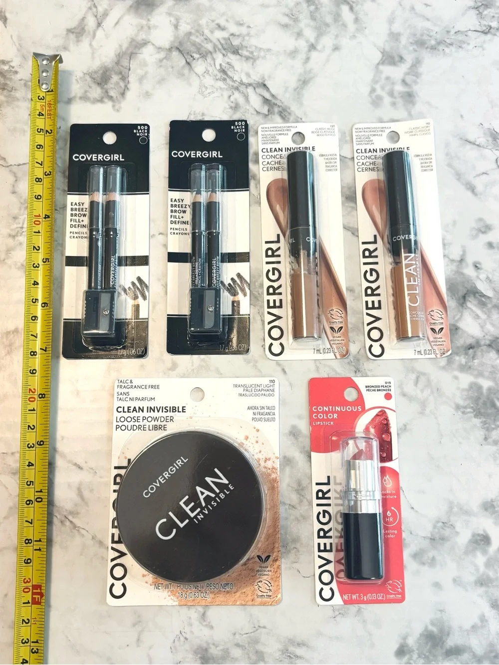 NWT Covergirl Lot of 6 Makeup Items Lipstick Powder Concealer Eyeliner